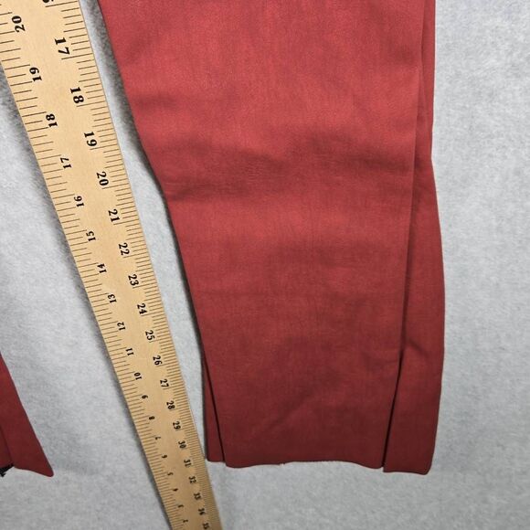 NWT MNML Men Leather Flare Denim Jeans Size 28 Burgundy - Picture 8 of 10